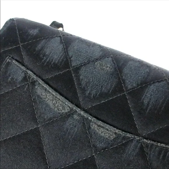 💜CHANEL Mini Matelasse Chain Shoulder Crossbody Bag Satin - Picture 12 of 12